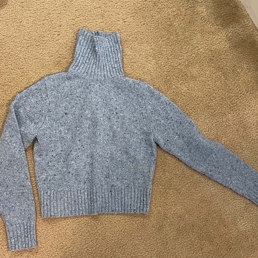 Re/Done Speckled Gray Turtleneck Sweater